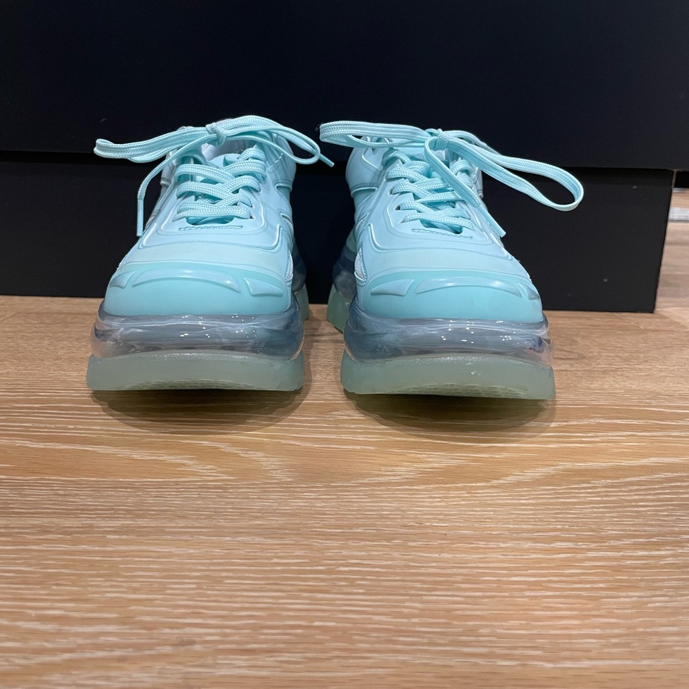SHOES 53045 Bump'Air Platform Sneaker (Unisex) blue mint size 7.5 US/38 EU - Picture 3 of 13